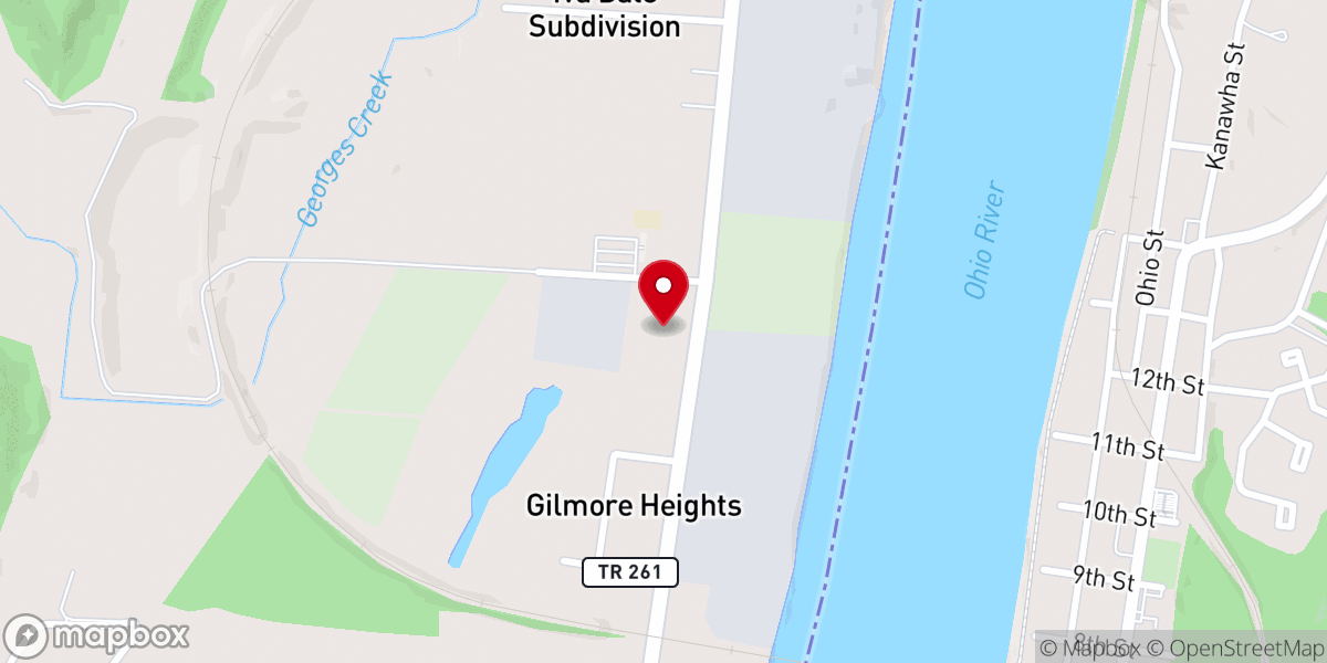 Map showing location of Skyline Bowling Center