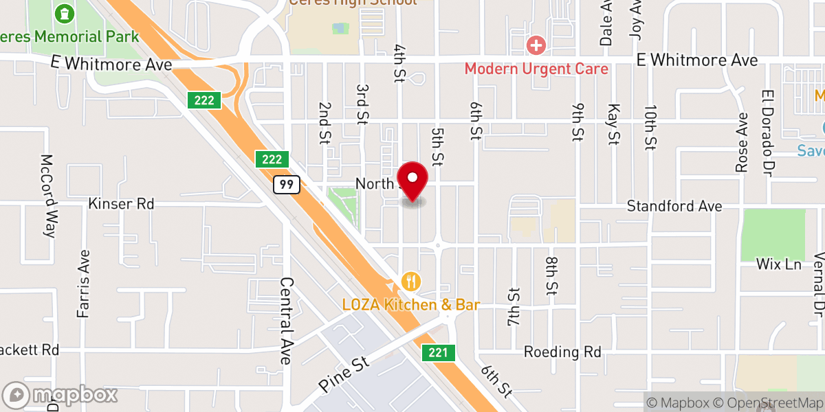 Map showing location of Echoes of Praise - Food Distribution Center