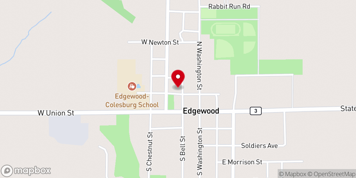 Map showing location of Trinity United Methodist Church