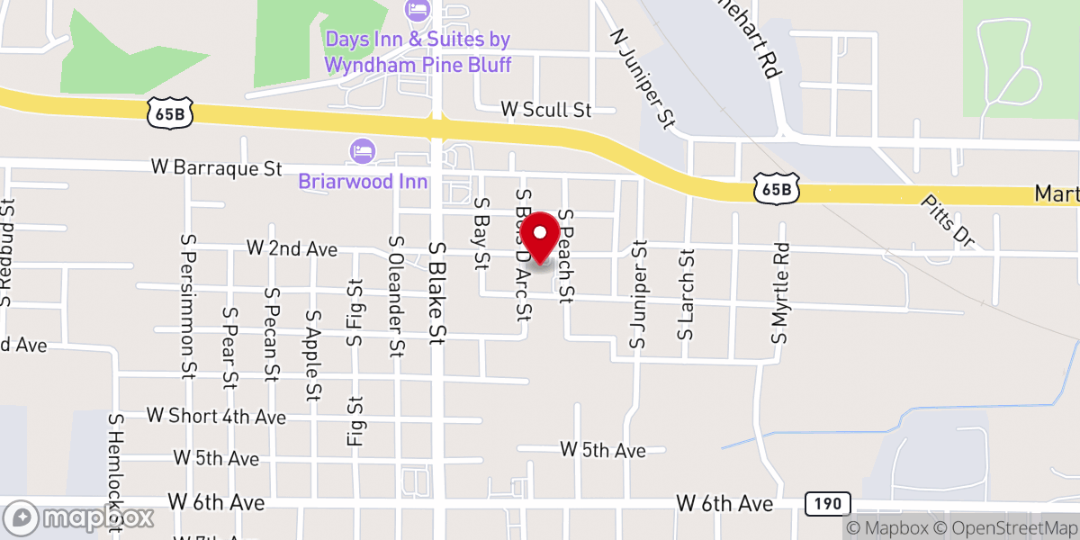Map showing location of New Town Missionary Baptist