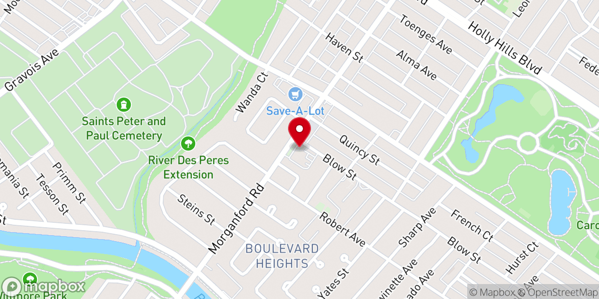 Map showing location of Saint Lucas Evangelical Lutheran Church