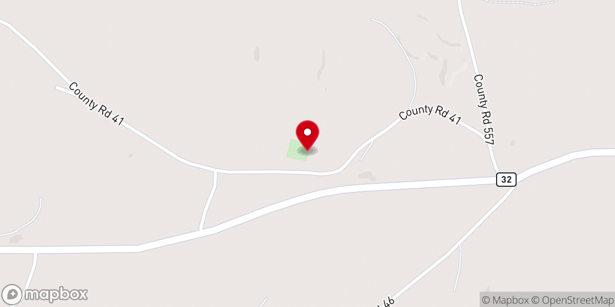 Map showing location of Fords Well Church