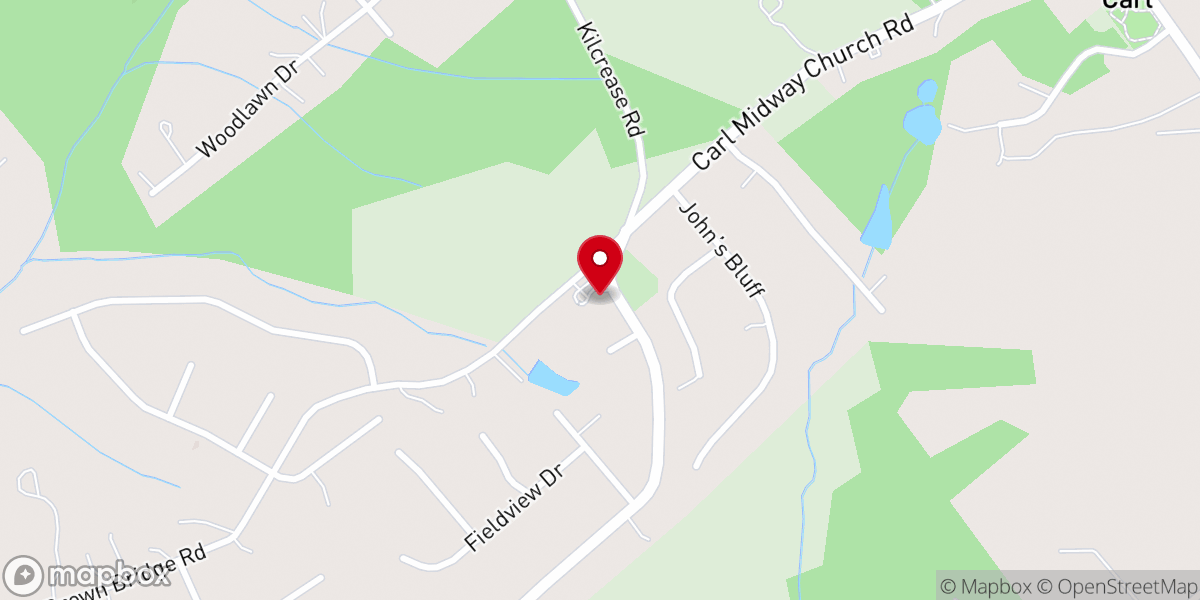 Map showing location of Midway United Methodist Church