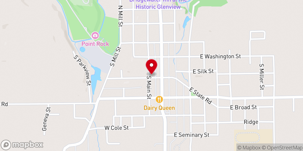 Map showing location of Mount Carroll United Methodist Church