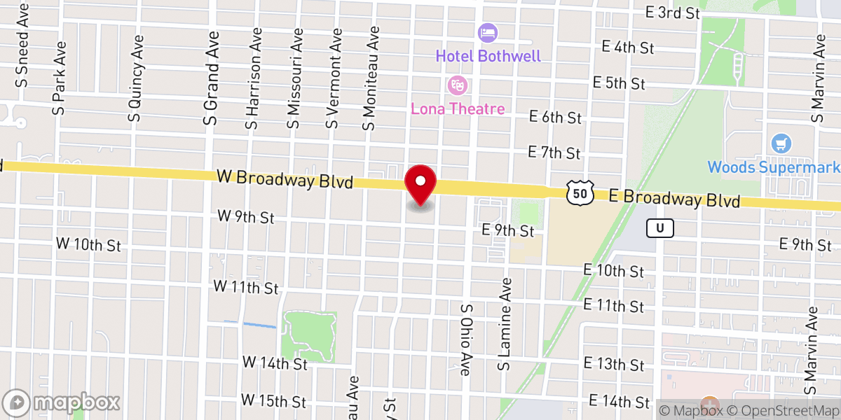 Map showing location of Broadway Presbyterian Preschool