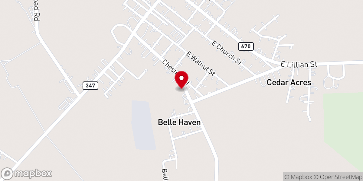 Map showing location of St Luke's United Methodist Church