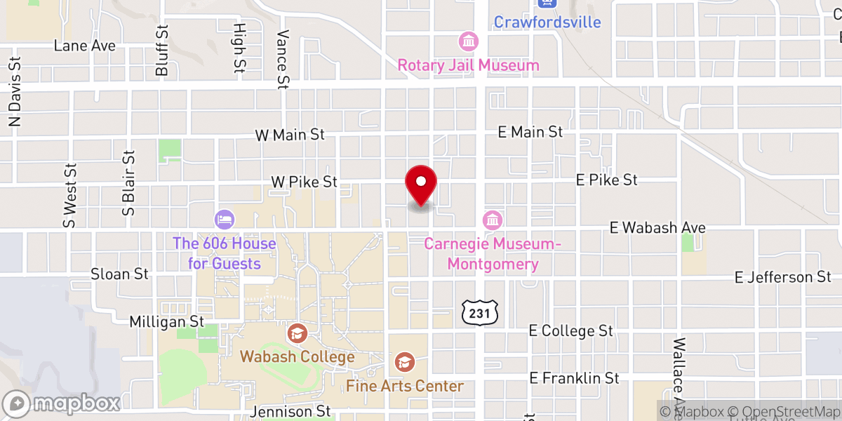 Map showing location of Providence Christian Church