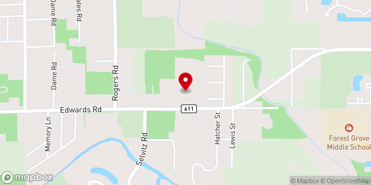 Map showing location of Southside Christian Church