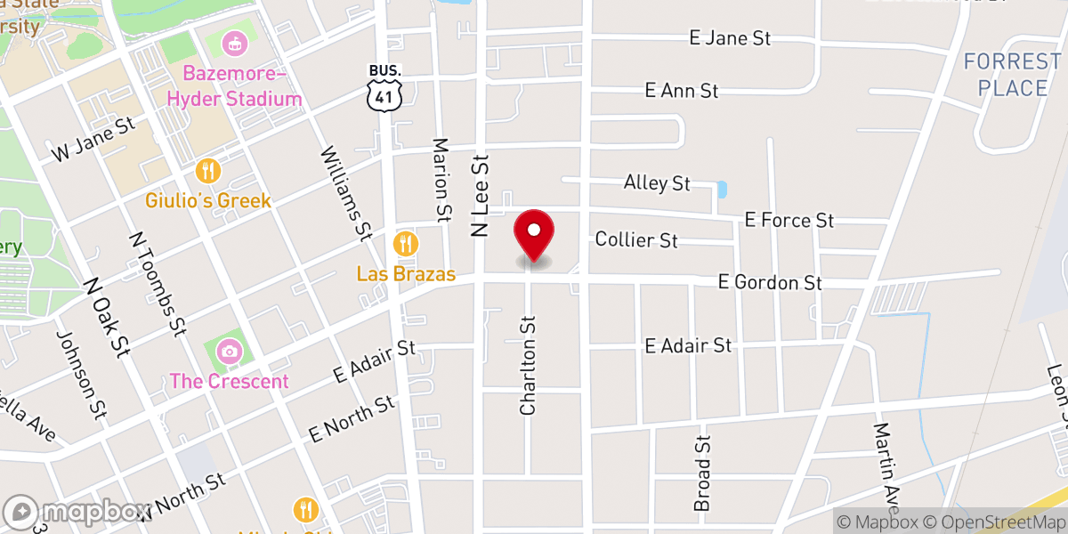 Map showing location of Greater Saint Peter Church