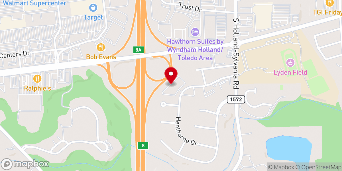 Map showing location of Sisters of Notre Dame - Toledo Region
