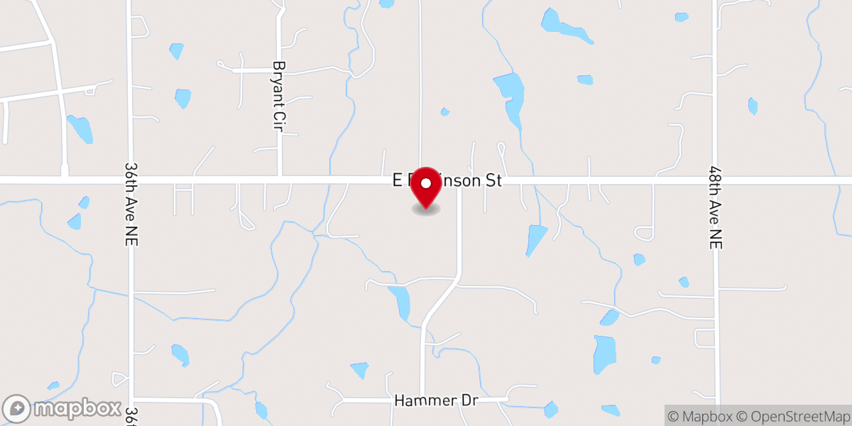 Map showing location of New Hope Baptist Church