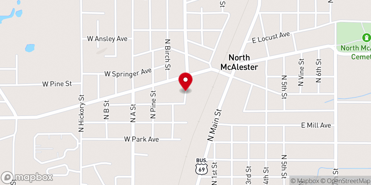 Map showing location of Christ United Methodist Church