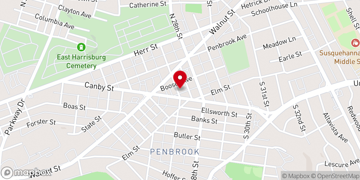 Map showing location of New Life Christian Church