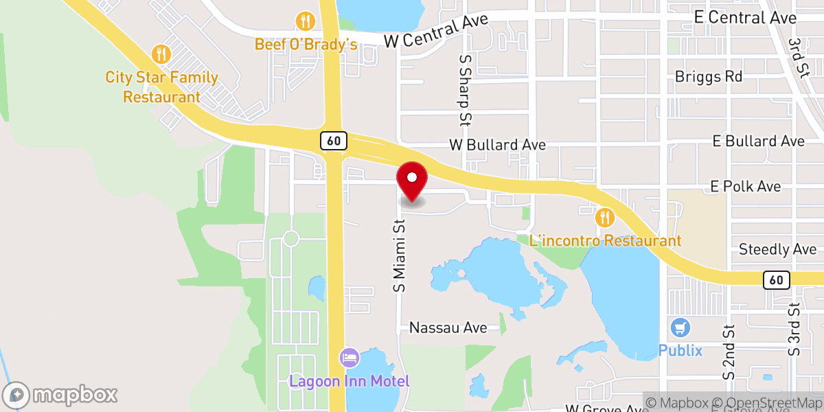 Map showing location of Lake Wales Spanish SDA church