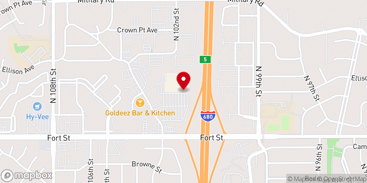 Map showing location of Ambassadors Worship Center