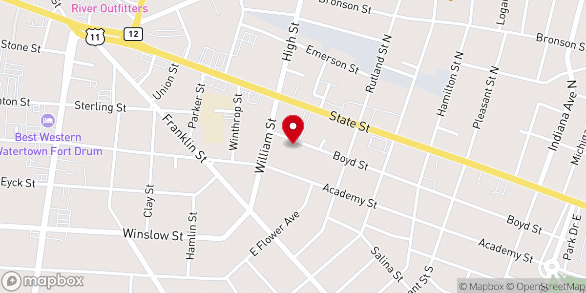 Map showing location of Maranatha Bible Baptist Church