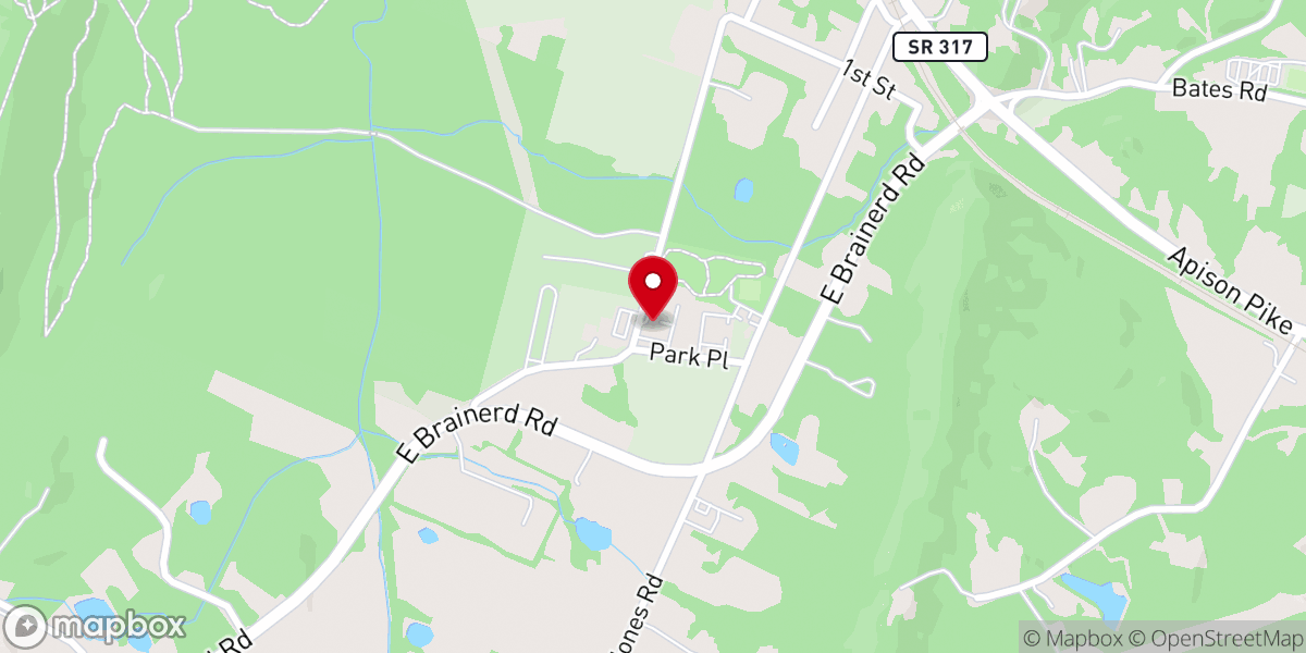 Map showing location of Apison Retreat Center