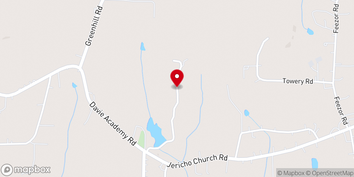 Map showing location of Carolina Bible Camp & Retreat Center
