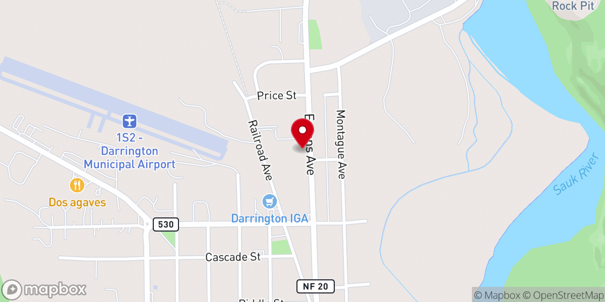Map showing location of First Baptist Church