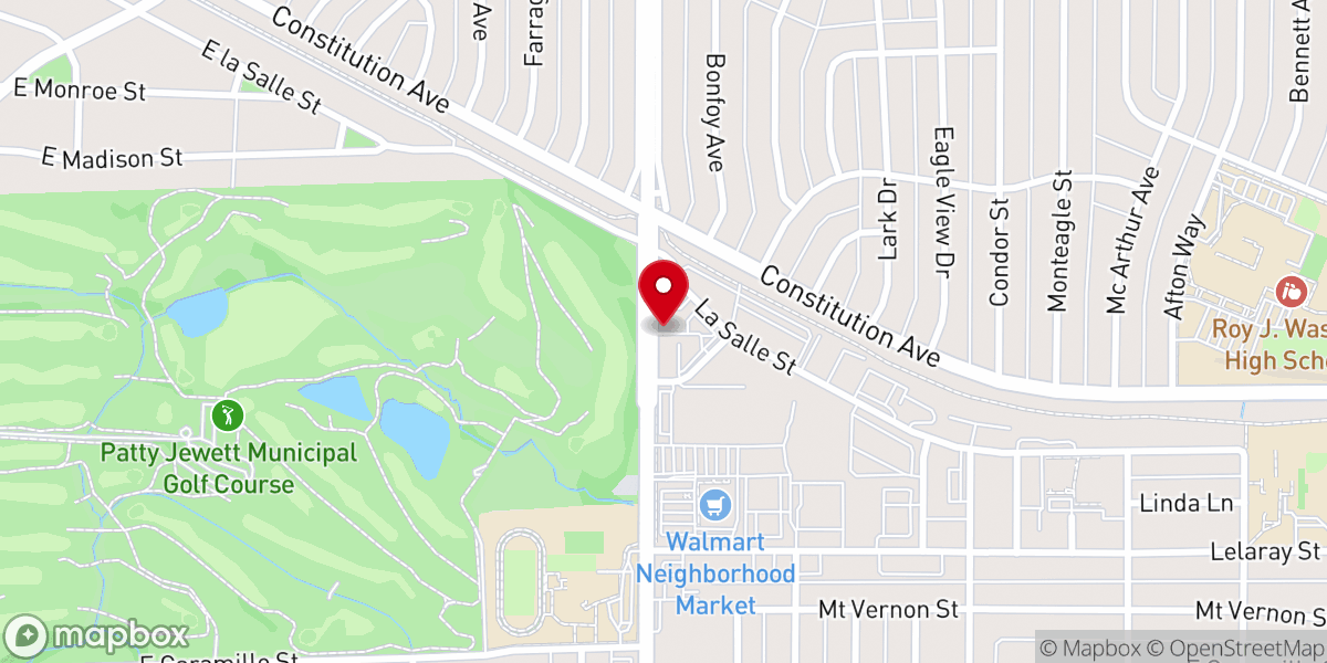 Map showing location of Jesus Baptist Colorado Springs Church