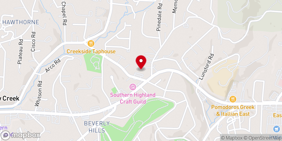 Map showing location of Groce United Methodist Church