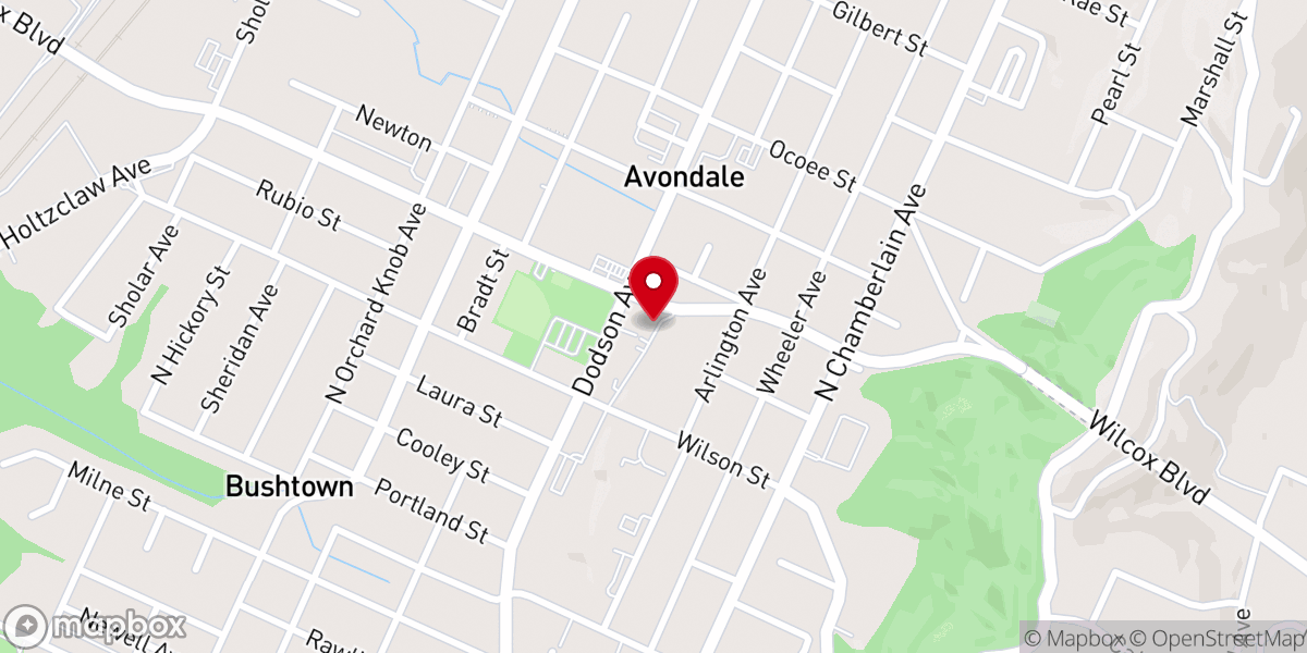Map showing location of New Enon Baptist Church