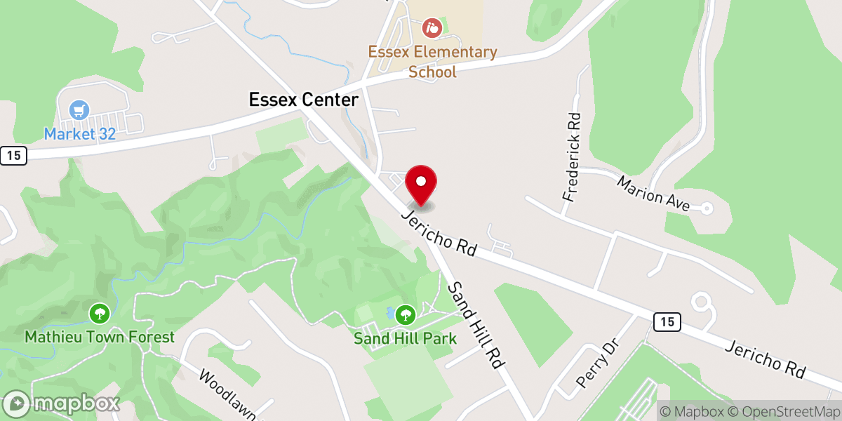 Map showing location of Saint Pius X Church