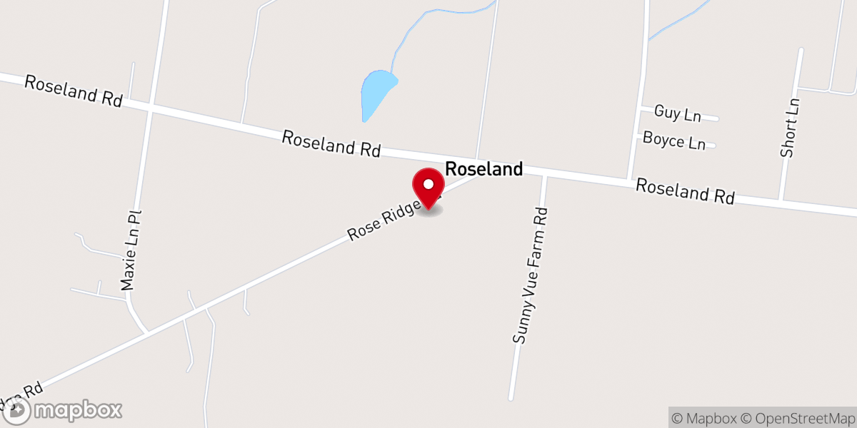 Map showing location of Roseland Church