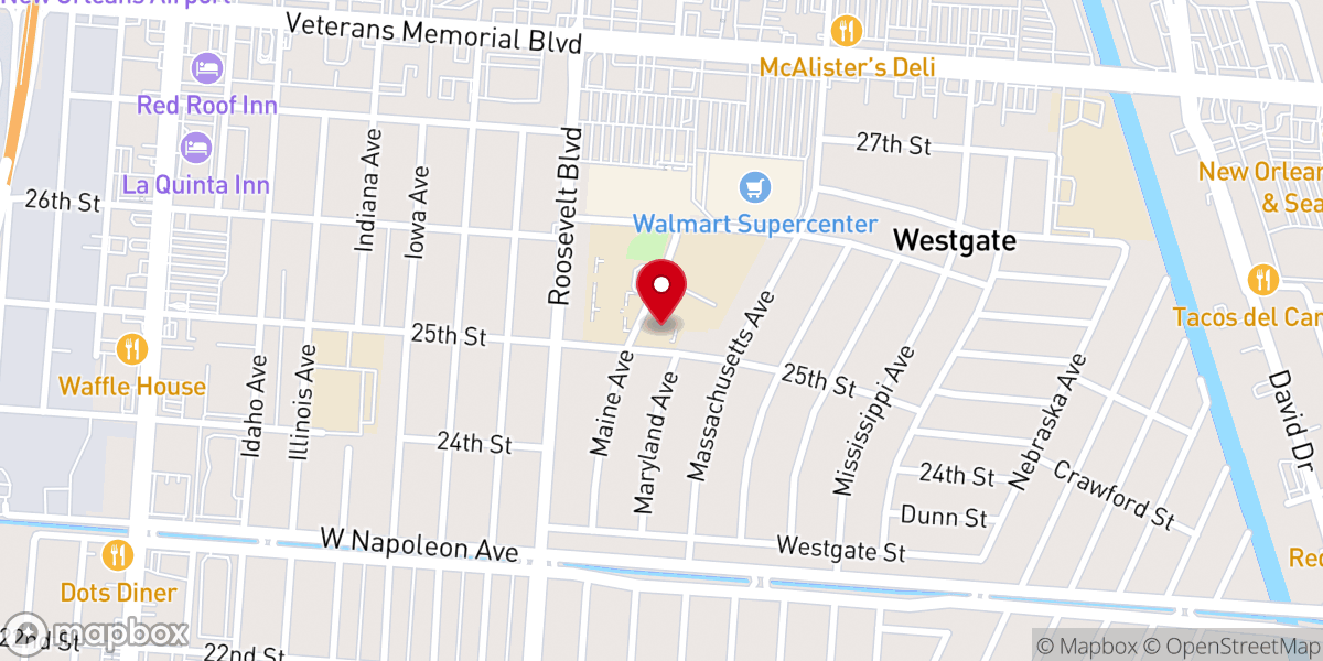Map showing location of St. Lawrence the Martyr Catholic Church