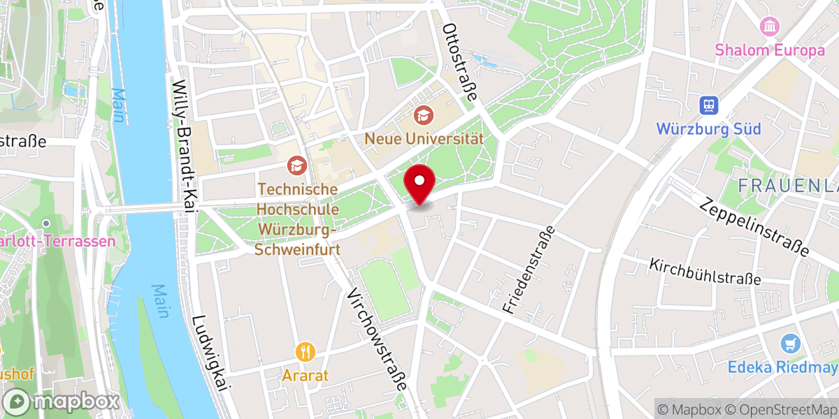 Map showing location of Evangelisch-methodistische Kirche - Gemeinde Würzburg
