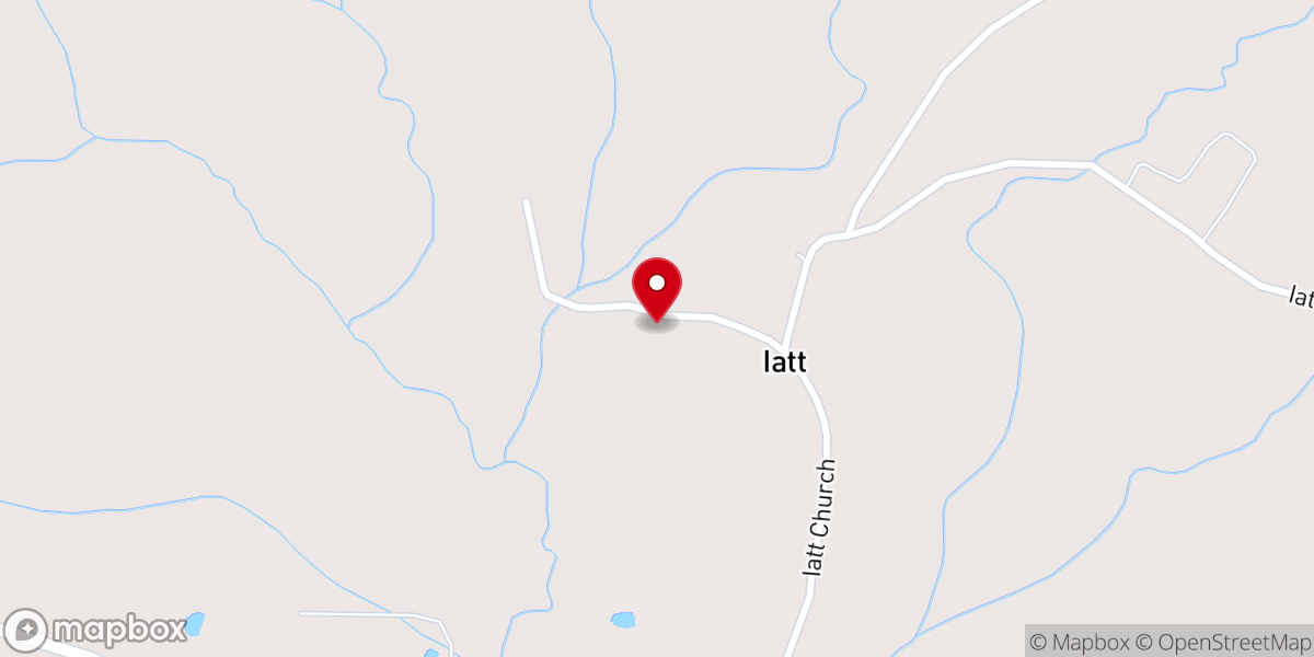 Map showing location of Iatt Church
