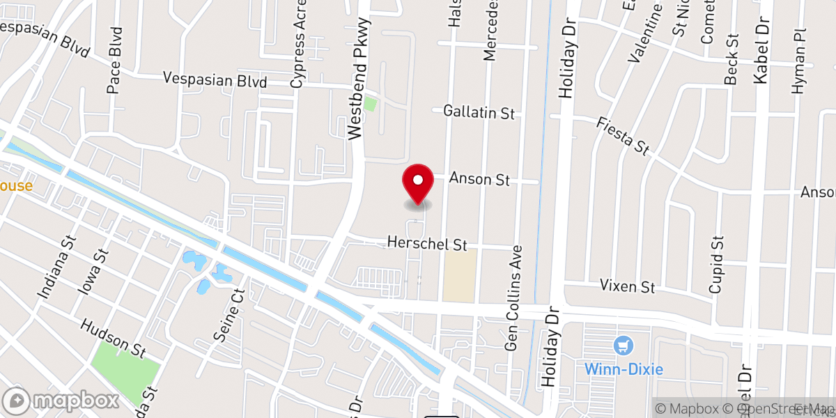 Map showing location of Berean Bible Church