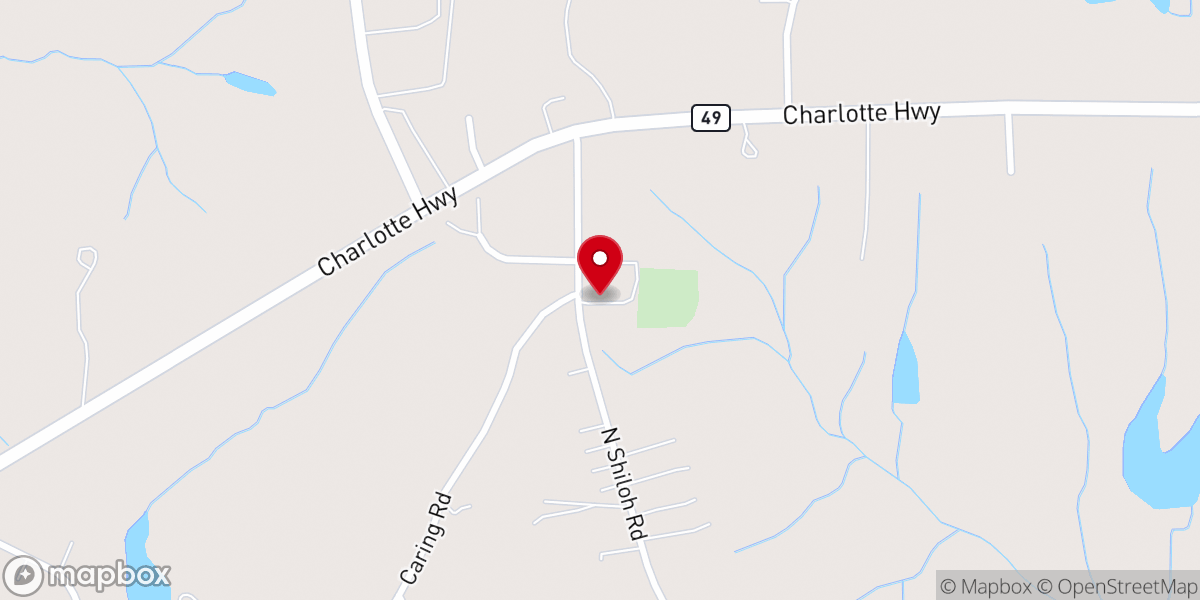 Map showing location of Beth Shiloh Presbyterian Church
