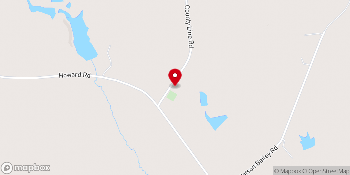 Map showing location of Cobb Grove Baptist Church