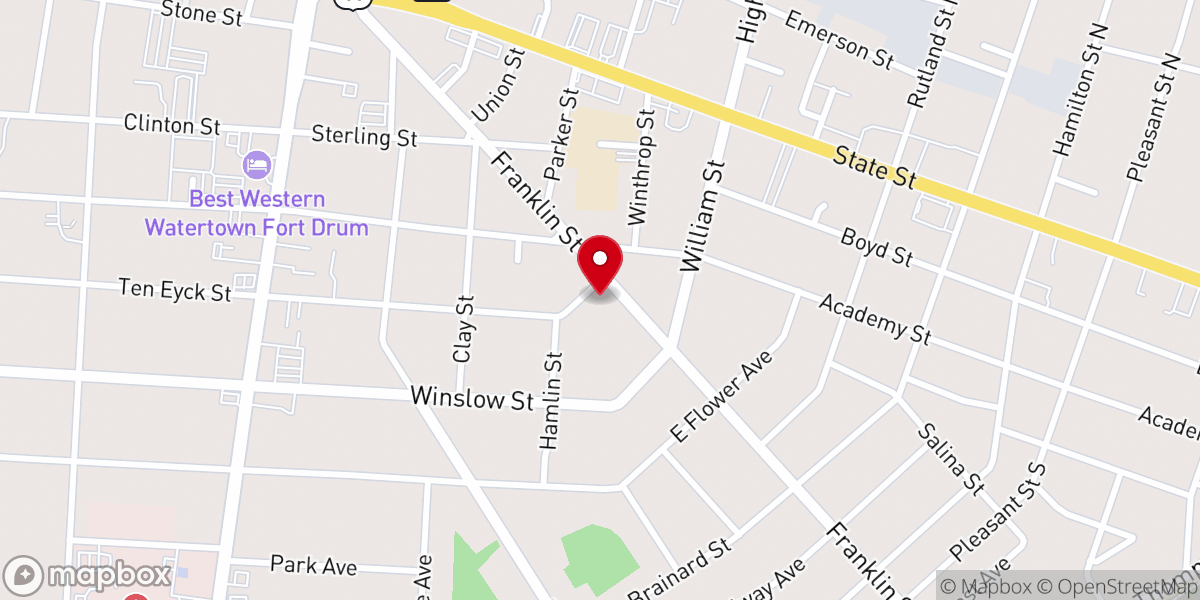 Map showing location of Saint Vasilios Greek Orthodox Church