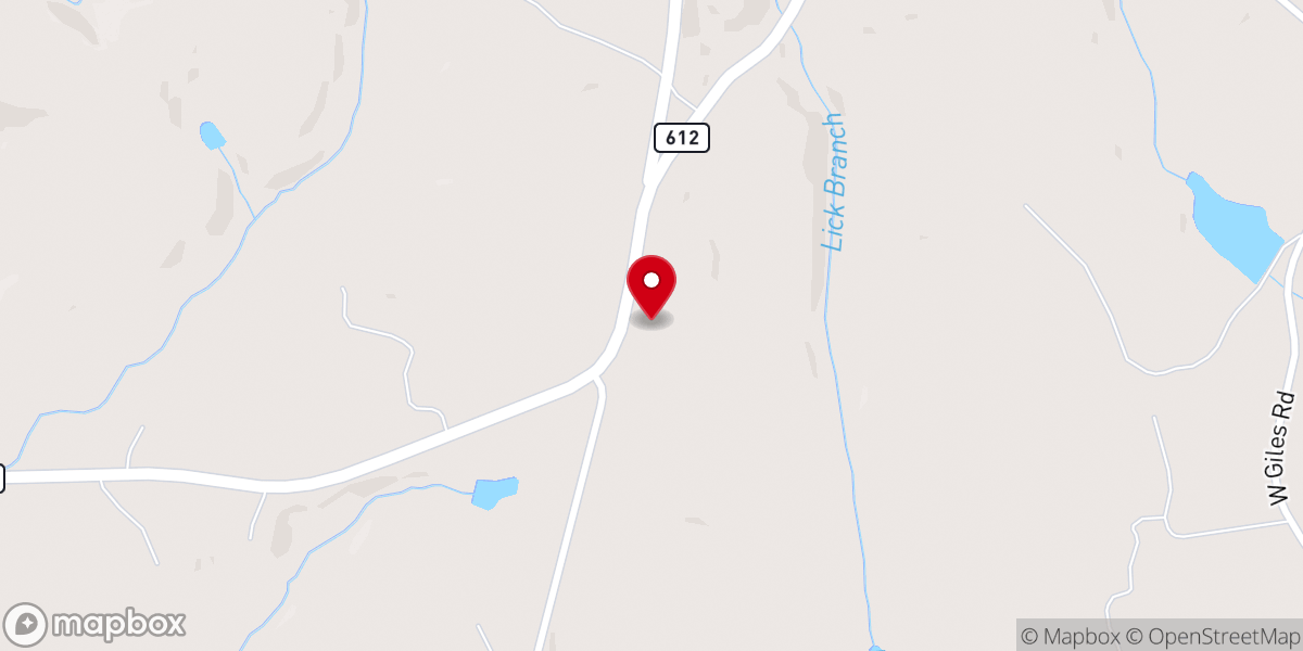 Map showing location of Marion Baptist Church