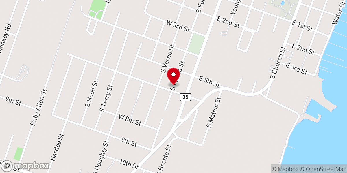 Map showing location of Bayview Church of Christ