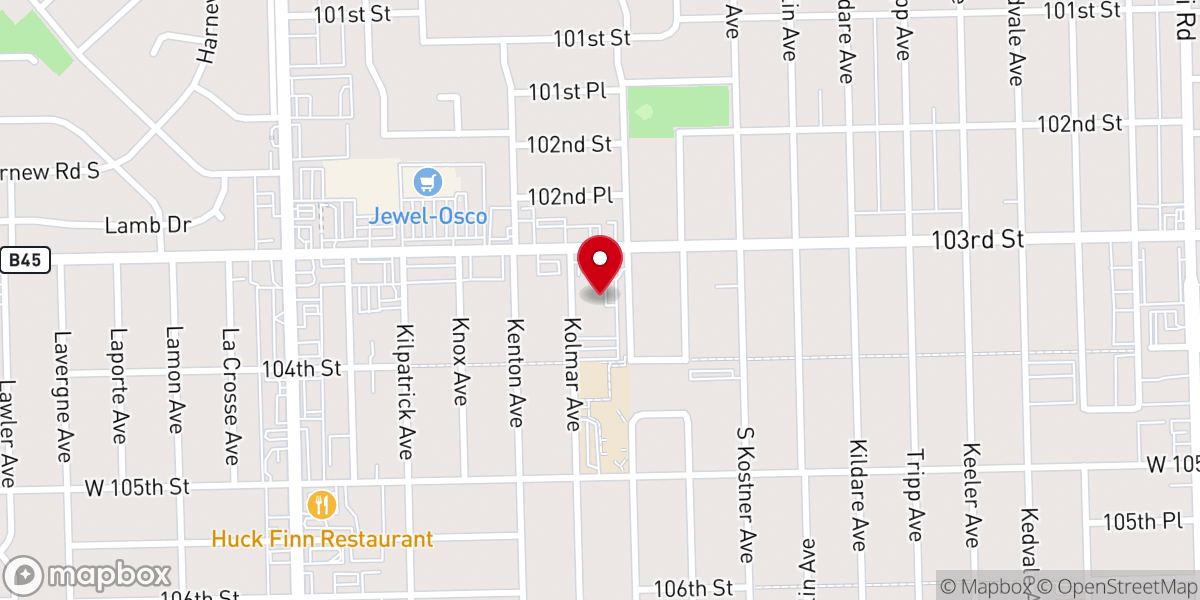 Map showing location of Saint Nicholas Greek Orthodox Church