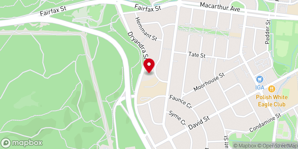 Map showing location of Canberra Chinese Christian Church