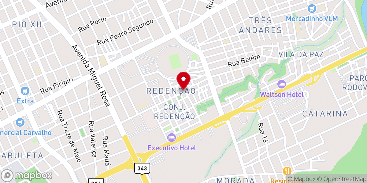 Map showing location of Igreja Universal- Vila Jerusalém