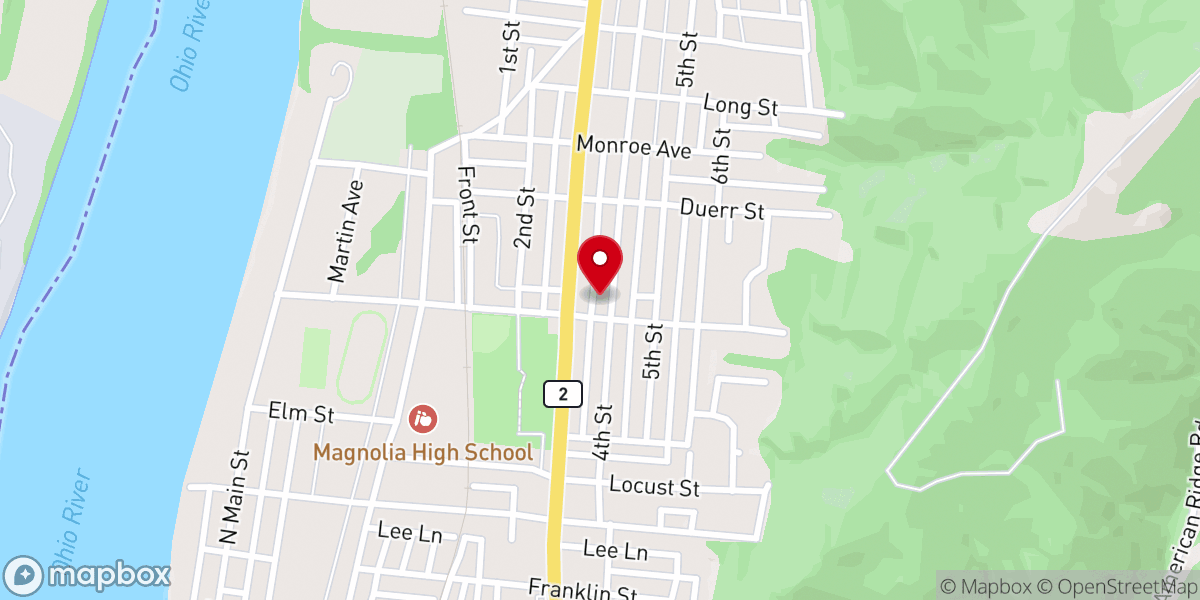 Map showing location of Trinity Presbyterian Church