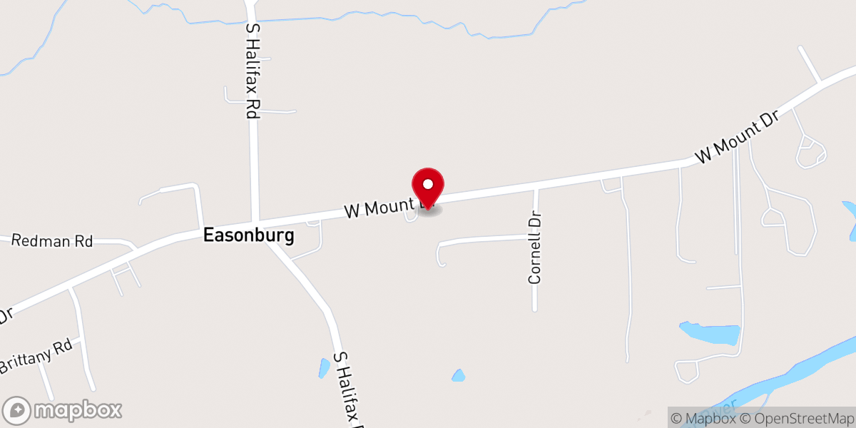 Map showing location of West Mt Baptist Church