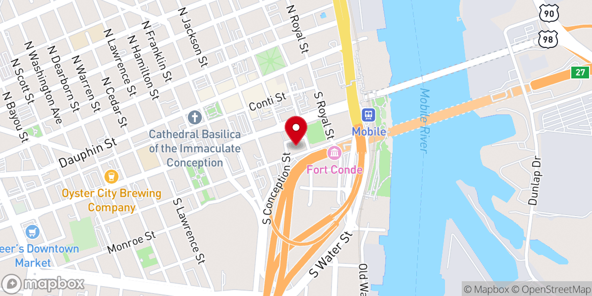 Map showing location of Christ Church Cathedral