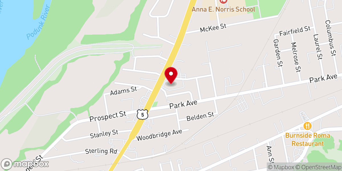 Map showing location of St Mary's Ghanaian Catholic