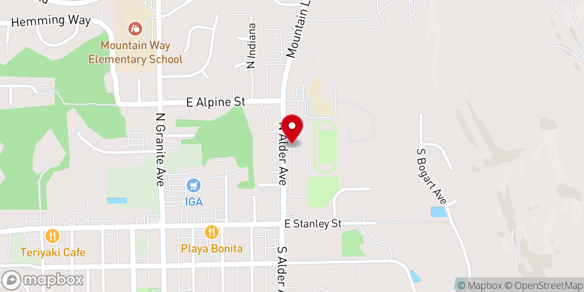 Map showing location of Granite Falls Food Bank