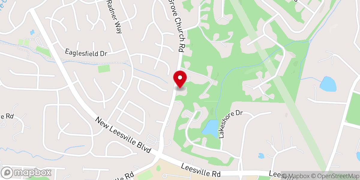 Map showing location of Hickory Grove Baptist Church
