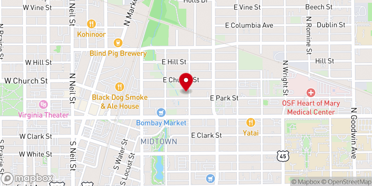 Map showing location of Park Avenue Seventh-Day Adventist Church