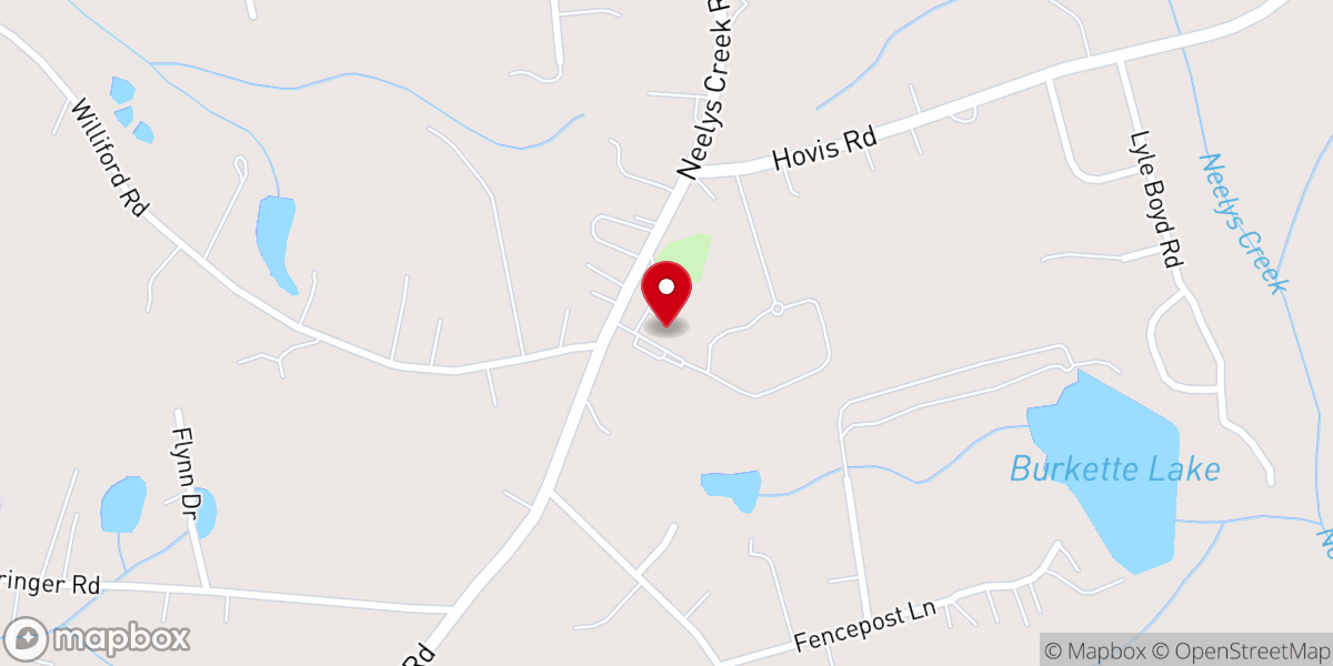 Map showing location of Neely's Creek ARP Church
