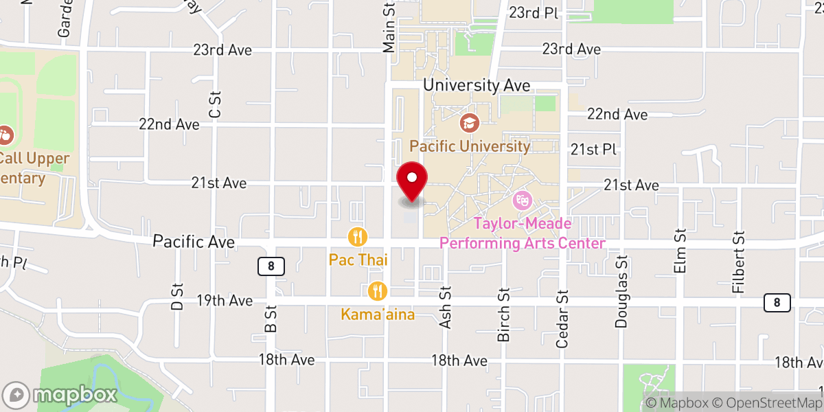 Map showing location of United Church of Christ