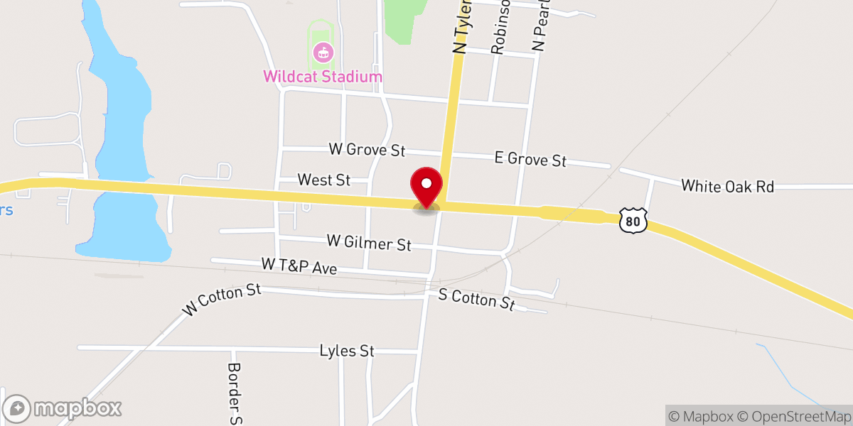 Map showing location of The Big Sandy Music Hall